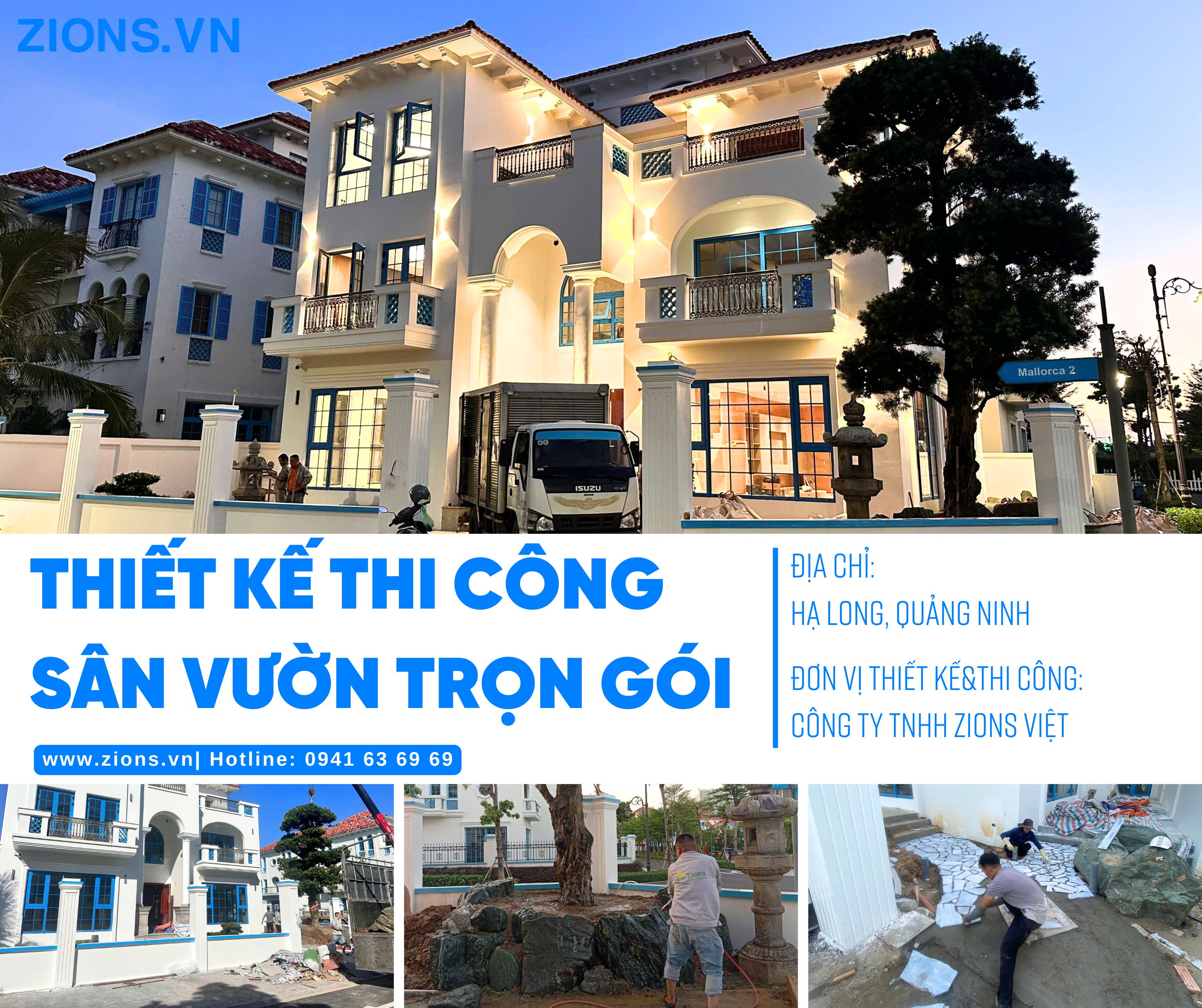 THIẾT KẾ THI CÔNG SÂN VƯỜN BIỆT THỰ TẠI HẠ LONG THIẾT KẾ THI CÔNG SÂN VƯỜN BIỆT THỰ TẠI HẠ LONG