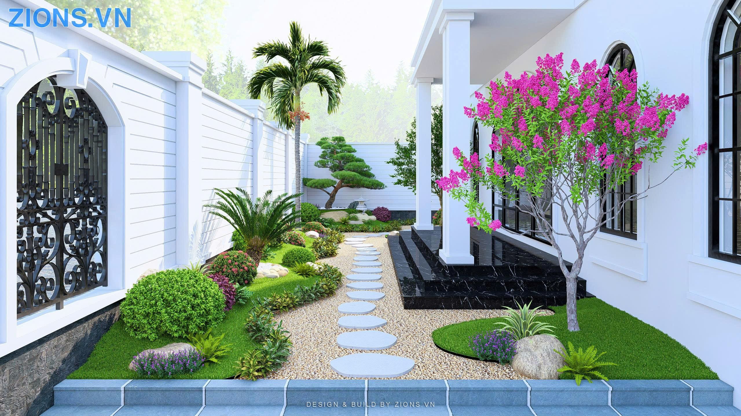 Thiết kế và thi công sân vườn biệt thự tại Biên Hòa - Đồng Nai Thiết kế và thi công sân vườn biệt thự tại Biên Hòa - Đồng Nai